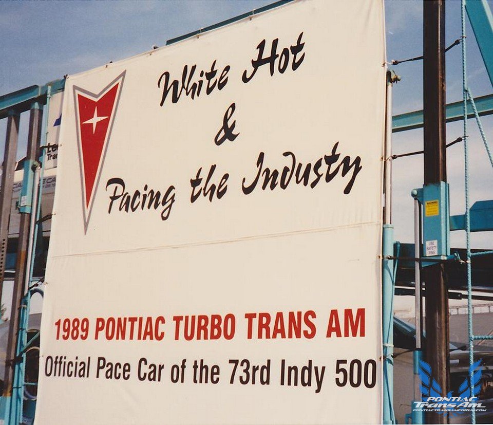 1989 Pontiac Turbo Trans Am (TTA) at the Indy 500